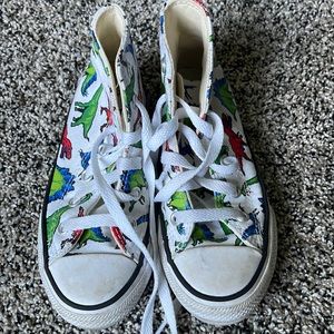 Boys dinosaur converse high tops